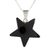 Jade pendant necklace, 'Stellar Light in Black' - Jade Star Pendant Necklace in Black from Guatemala thumbail