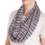 Cotton infinity scarf, 'Crisp Morning' - Hand Woven Blue and Off-White Cotton Infinity Scarf (image 2b) thumbail