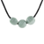 Jade pendant necklace, 'Apple Green Trio' - Adjustable Apple Green Jade Pendant Necklace from Guatemala thumbail