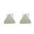 Jade stud earrings, 'Triangle Allure' - Jade and Sterling Silver Triangle Stud Earrings thumbail