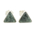Jade stud earrings, 'Triangle Perfection' - Jade and Sterling Silver Triangle Stud Earrings (image 2a) thumbail