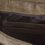 Faux leather messenger bag, 'Preparedness in Burnt Sienna' - Faux Leather Messenger Bag in Burnt Sienna from Costa Rica