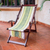 Recycled cotton blend hammock chair, 'Paradise Fields' - Adjustable Wood Frame Recycled Cotton Blend Hammock Chair thumbail