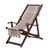 Recycled cotton blend hammock chair, 'Seaside' - Adjustable Frame Beige Recycled Cotton Blend Hammock Chair