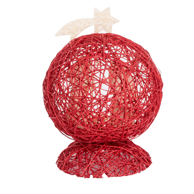 Belén de fibras naturales - Belén Artesanal Fibra Natural Rojo con Estrella