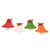 Naturfaser-Ornamente, (4er-Set) - Handgefertigte Glocken-Weihnachtsornamente aus Naturfasern (4er-Set)