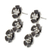 Sterling silver drop earrings, 'Floret Trio' - Handcrafted Sterling Silver Flower Trio Drop Earrings