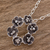 Halskette mit Anhänger aus Sterlingsilber - Handgefertigte Halskette mit Blumenkranz-Anhänger aus Sterlingsilber