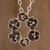 Collar colgante de plata esterlina - Collar con colgante de corona de flores hecho a mano en plata de ley
