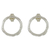Pendientes colgantes de plata de ley - Pendientes colgantes de corona circular de plata de ley hechos a mano