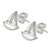 Sterling silver button earrings, 'Full Sail' - Handcrafted Sterling Silver Sailboat Button Earrings (image 2c) thumbail