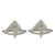 Sterling silver button earrings, 'Full Sail' - Handcrafted Sterling Silver Sailboat Button Earrings (image 2d) thumbail