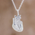 Collar colgante de plata esterlina - Collar con colgante de corazón verdadero de plata de ley hecho a mano