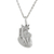 Collar colgante de plata esterlina - Collar con colgante de corazón verdadero de plata de ley hecho a mano