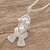 Sterling silver pendant necklace, 'Pre-Hispanic Frog' - Handcrafted Sterling Silver Frog Pendant Necklace