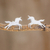 Sterling silver button earrings, 'Playful Unicorn' - Handcrafted Sterling Silver Playful Unicorn Button Earrings thumbail