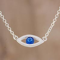 Sterling silver pendant necklace, 'Beautiful Baby Blues'