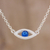 Sterling silver pendant necklace, 'Beautiful Baby Blues' - Handcrafted Sterling Silver Blue Eye Pendant Necklace thumbail