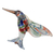 Figur aus geblasenem Glas - Handgefertigte bunte Kolibri-Figur aus geblasenem Glas