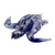 Kunstglasfigur - Handgefertigte blaue Meeresschildkröten-Kunstglasfigur