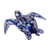 Art glass figurine, 'Marine Turtle in Blue' - Handcrafted Blue Sea Turtle Art Glass Figurine (image 2d) thumbail