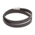 Men's leather wrap bracelet, 'Masterful' - Handcrafted Men's Black Leather Wrap Bracelet (image 2d) thumbail