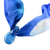Art glass pendant necklace, 'Reflected Sky' - Blue Art Glass Teardrop Pendant Silk Scarf Necklace