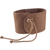 Leather wristband bracelet, 'Powerful' - Brown Leather Coconut Shell Pendant Wristband Bracelet (image 2c) thumbail