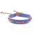 Wristband bracelet, 'Vital' - Blue Adjustable Wristband Bracelet with Colorful Cords (image 2a) thumbail