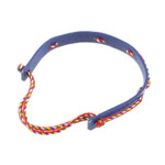 Wristband bracelet, 'Vital' - Blue Adjustable Wristband Bracelet with Colorful Cords