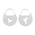 Sterling silver hoop earrings, 'Two Hummingbirds' - Sterling Silver Hummingbird Hoop Earrings from Costa Rica thumbail