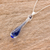 Glass pendant necklace, 'Bubbling Spring' - Glass Pendant Necklace in Blue from Costa Rica (image 2b) thumbail