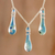 Glass pendant necklace, 'Crystalline Summer' - Handmade Glass Pendant Necklace from Costa Rica (image 2) thumbail