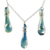 Glass pendant necklace, 'Crystalline Summer' - Handmade Glass Pendant Necklace from Costa Rica (image 2c) thumbail