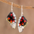 Enameled copper dangle earrings, 'Amazing Wings' - Copper Butterfly Wing Dangle Earrings from Costa Rica thumbail