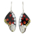 Enameled copper dangle earrings, 'Amazing Wings' - Copper Butterfly Wing Dangle Earrings from Costa Rica thumbail