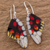 Enameled copper dangle earrings, 'Amazing Wings' - Copper Butterfly Wing Dangle Earrings from Costa Rica (image 2b) thumbail