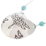 Sterling silver pendant necklace, 'Dragonfly Crescent' - Sterling Silver Dragonfly Pendant Necklace from Costa Rica