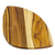 Teak wood cutting board, 'Wood Waves' - Handcrafted Teak Wood Leaf Shape Cutting Board