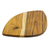 Teak wood cutting board, 'Wood Waves' - Handcrafted Teak Wood Leaf Shape Cutting Board