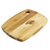 Teak wood cutting board, 'Gorgeous Grain' - Handcrafted Teak Wood Grooved Rim Cutting Board