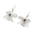 Amethyst drop earrings, 'Cattleya Orchid' - Handcrafted Sterling Silver Amethyst Orchid Drop Earrings (image 2c) thumbail