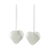 Sterling silver drop earrings, 'Valentine Flora' - Handcrafted Heart Shape Sterling Silver Drop Earrings (image 2a) thumbail