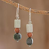 Featured review for Jade and aventurine dangle earrings, Earthen Fruits