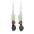 Jade and aventurine dangle earrings, 'Earthen Fruits' - Jade and Aventurine Dangle Earrings from Guatemala (image 2a) thumbail