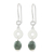 Jade dangle earrings, 'Garden Rings' - Circular Green Jade Dangle Earrings from Guatemala