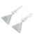 Jade dangle earrings, 'Apple Green Triangle of Life' - Triangular Apple Green Jade Dangle Earrings from Guatemala