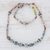 Halskette aus recycelten Papierperlen - Handgefertigte lange Halskette mit mehrfarbigen Perlen aus recyceltem Papier