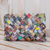 Recycled magazine clutch, 'Fashion Fiesta' (6 inch) - Handcrafted Multicolor Recycled Magazine Paper 6-Inch Clutch thumbail