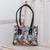 Recycled magazine shoulder bag, 'Modern Collage' - Handcrafted Multicolor Recycled Magazine Paper Shoulder Bag thumbail